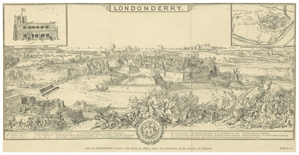 Derry History - Illustration depicting The Siege of Derry