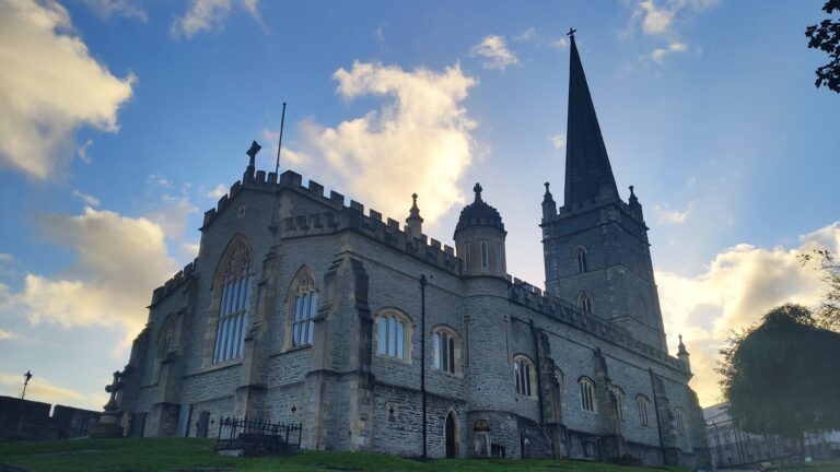 St Columbs Cathedral at dusk