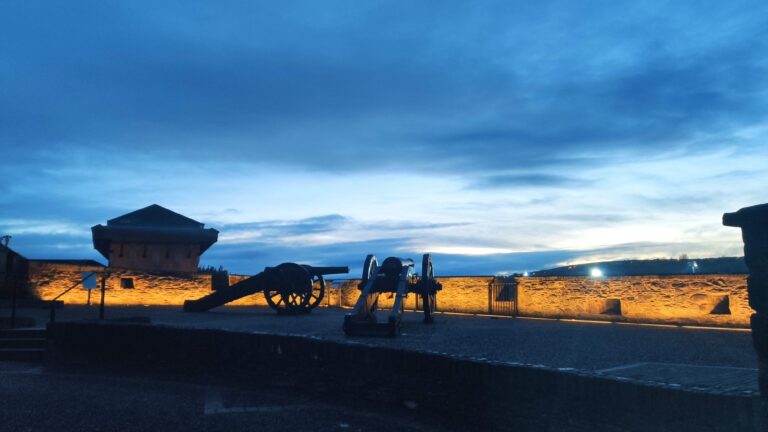 Derry City Walls at night