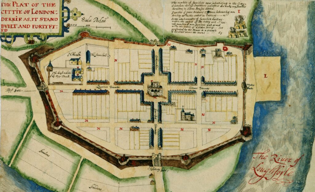 Derry History - Plan of Londonderry City during The Plantation