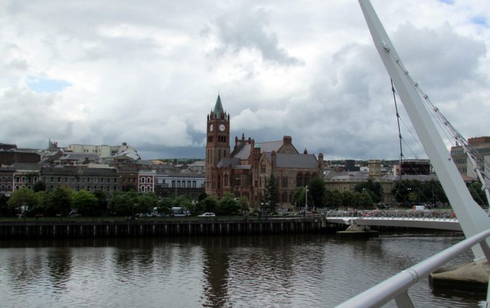 Guildhall view from the Peace Bridge