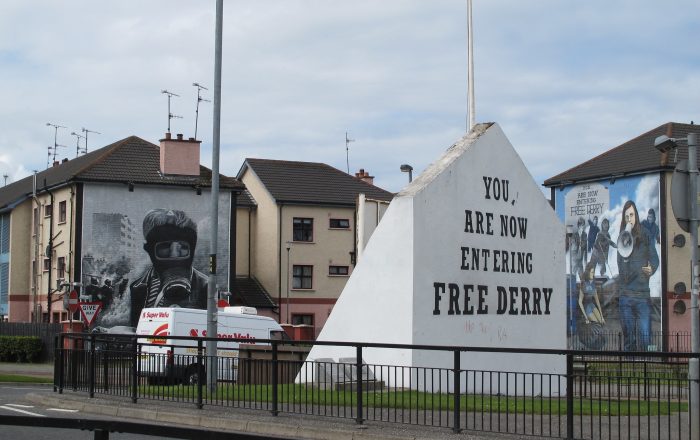 Free Derry Corner with Murals in the background