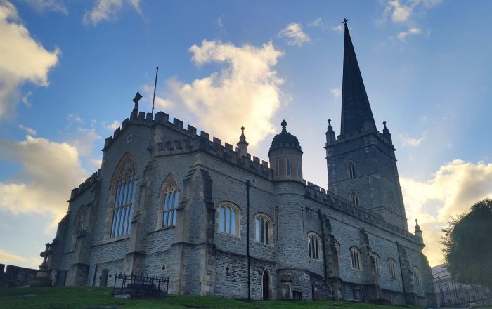 St Columbs Cathedral at dusk