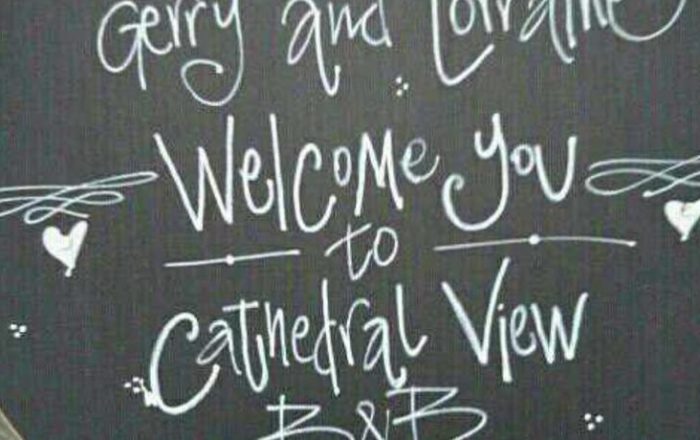 Cathedral View Sign